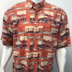 REEL LEGENDS Performance Bass Fishing Shirt Size L
